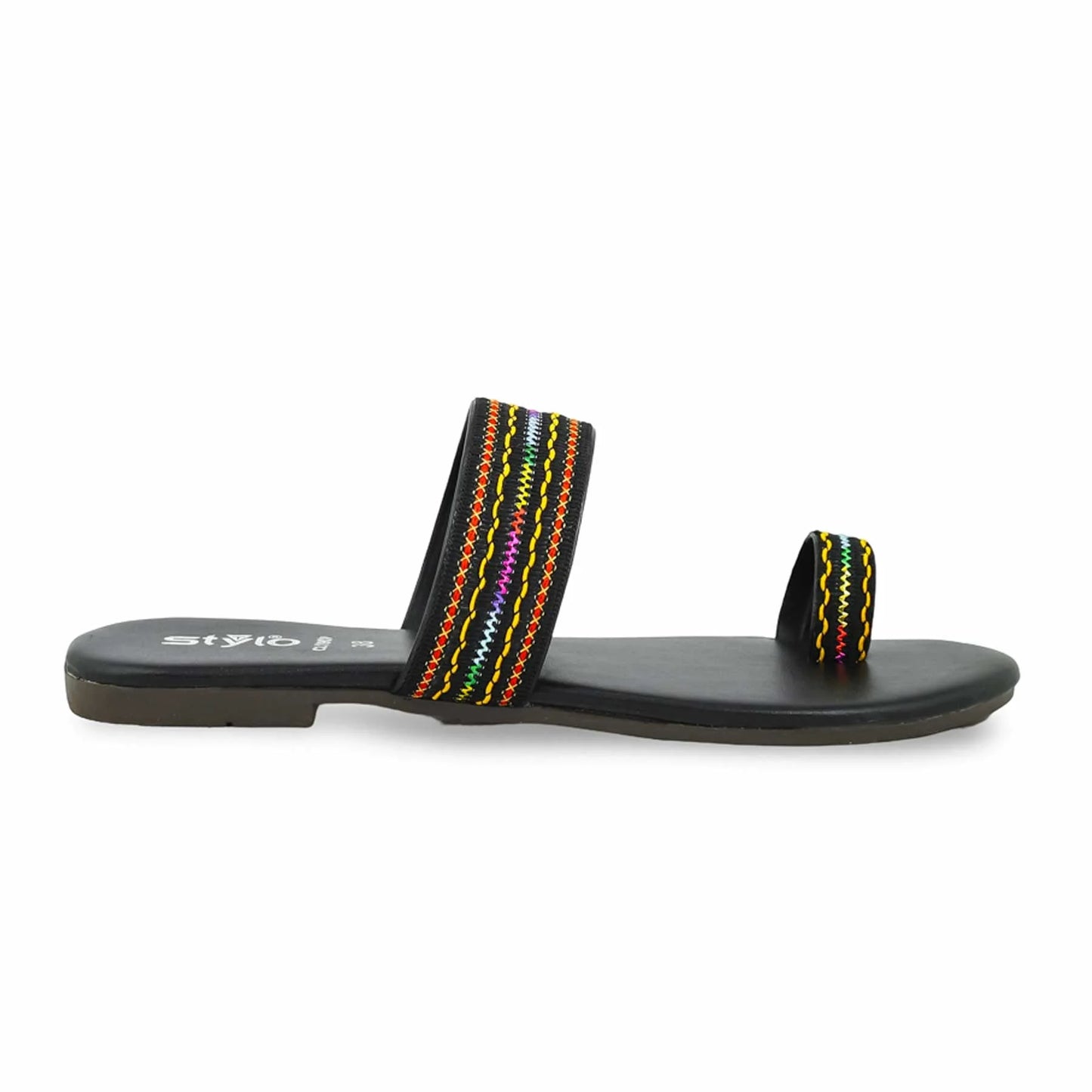 Black Casual Chappal